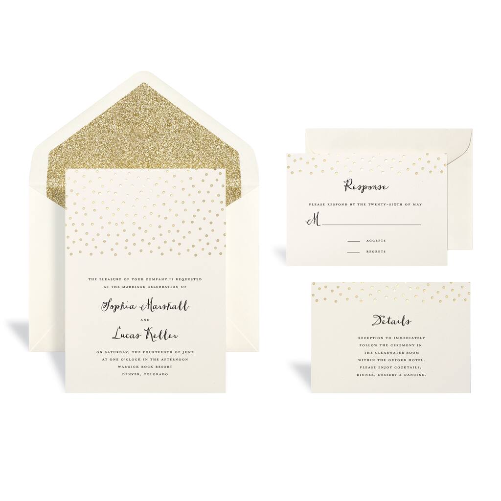 Gold Dot Wedding Invitation Kit By Celebrate It